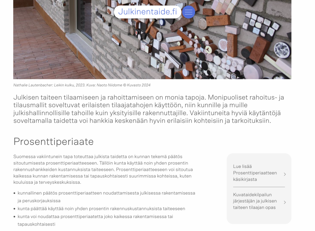 Ruudunkaappaus Julkinentaide.fi-sivustolta